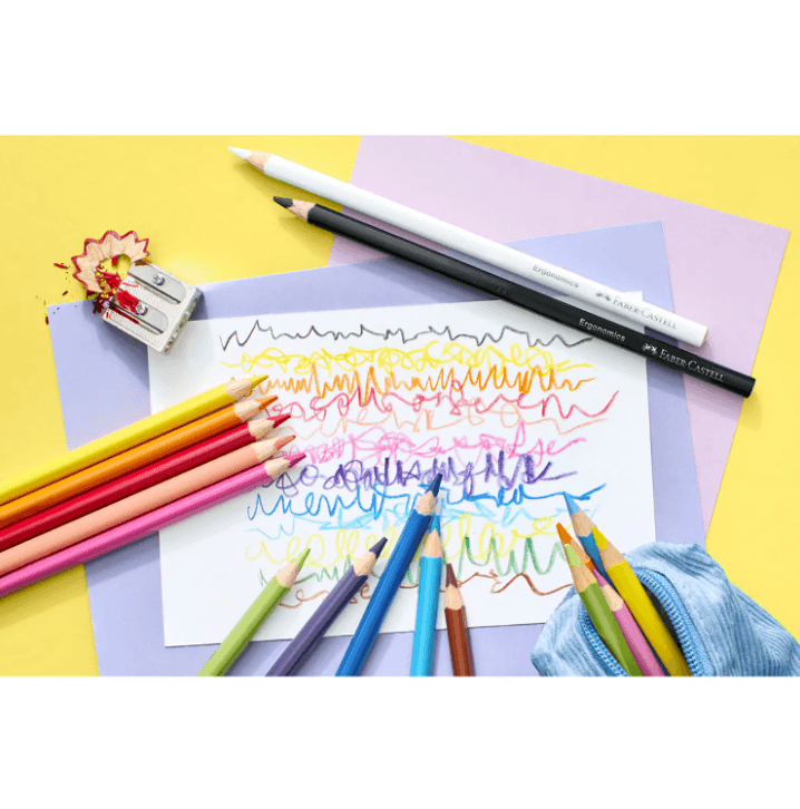 Faber-Castell - Matite Colorate Mina 4.0 Triangolari Ed Ergonomiche Pezzi 18 (116514) - 2