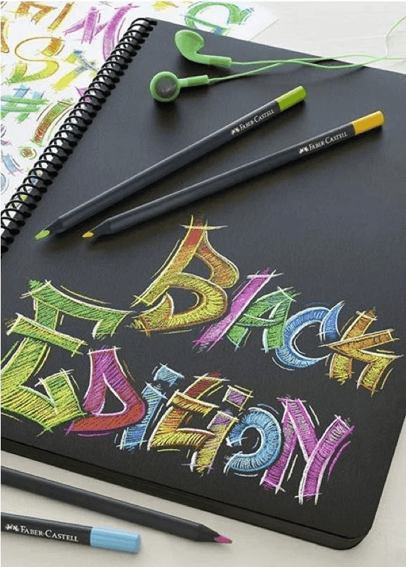 Faber-Castell - Matite colorate black edition astuccio cartone da 36 matite triangolari (116436) - 3