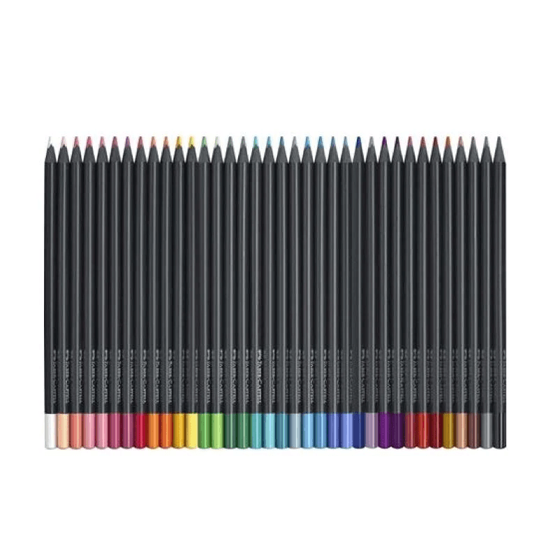 Faber-Castell - Matite colorate black edition astuccio cartone da 24 matite triangolari (116424) - 2