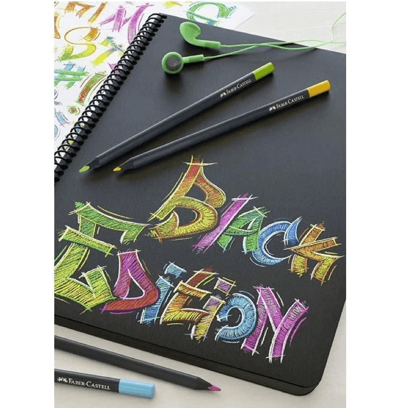 Faber-Castell - Matite colorate black edition astuccio cartone da 24 matite triangolari (116424) - 4