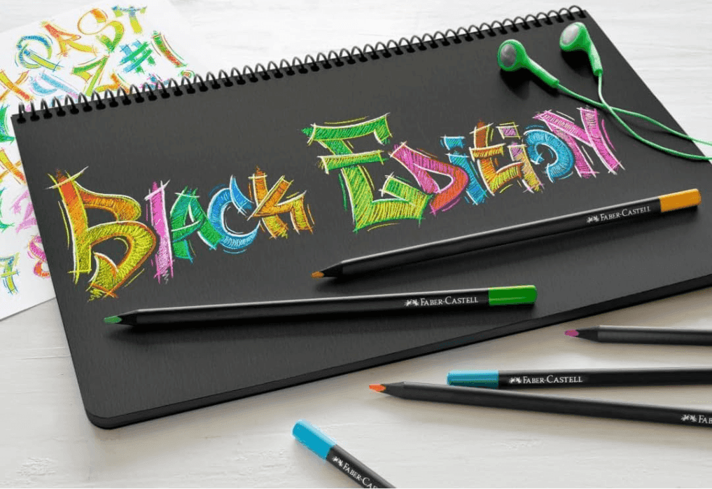 Faber-Castell - Astuccio con 12 matite colorate Black Edition (116412) - 2