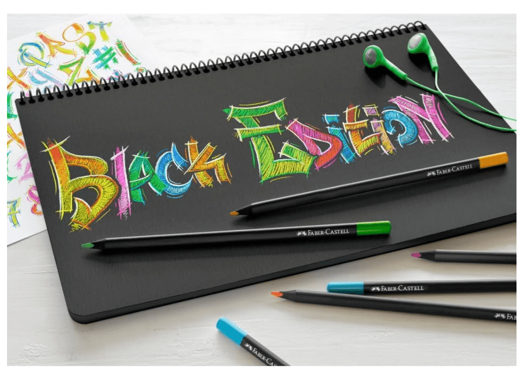 Faber-Castell - Astuccio con 12 matite colorate Black Edition (116412) - 2