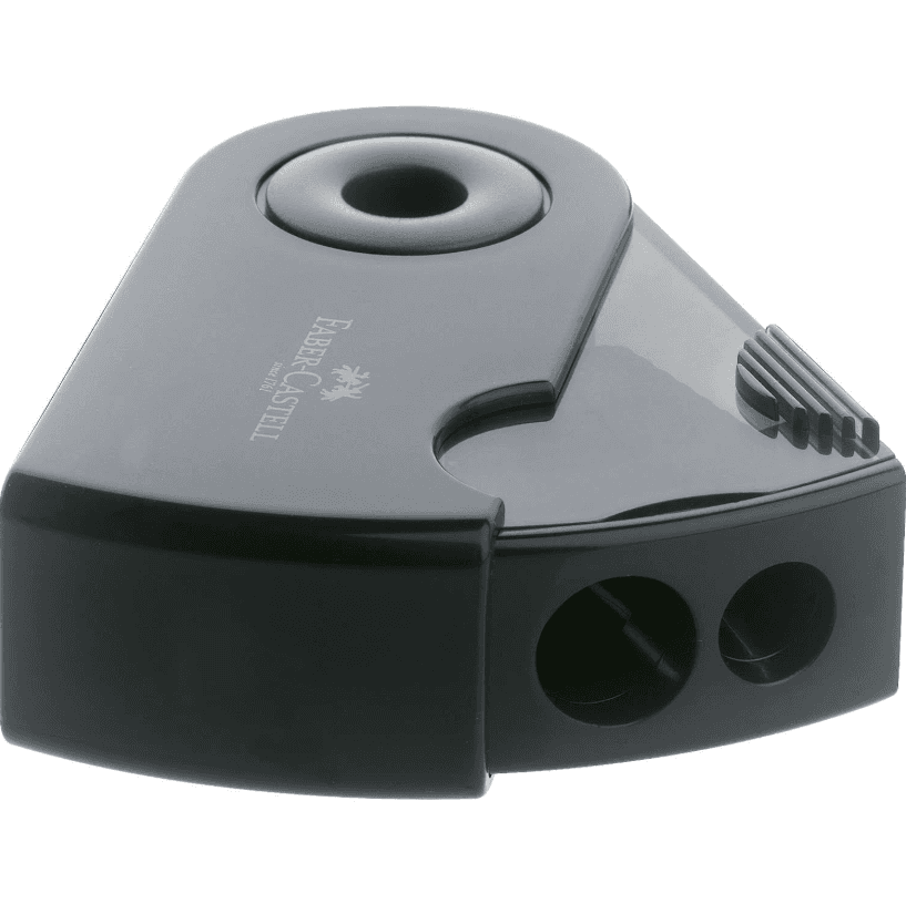 Faber-Castell - Temperamatite a 2 fori con serbatoio Sleeve nero (182700) - 3