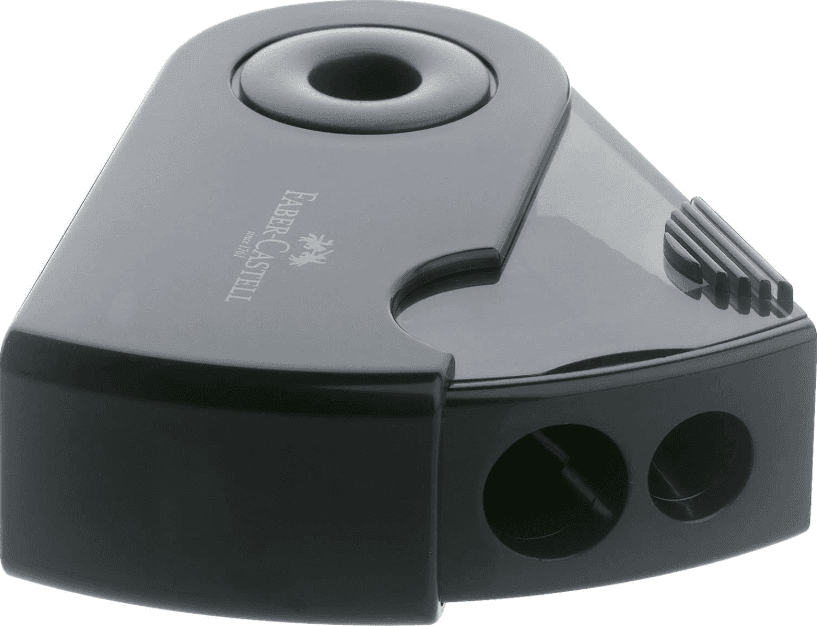 Faber-Castell - Temperamatite a 2 fori con serbatoio Sleeve nero (182700) - 3