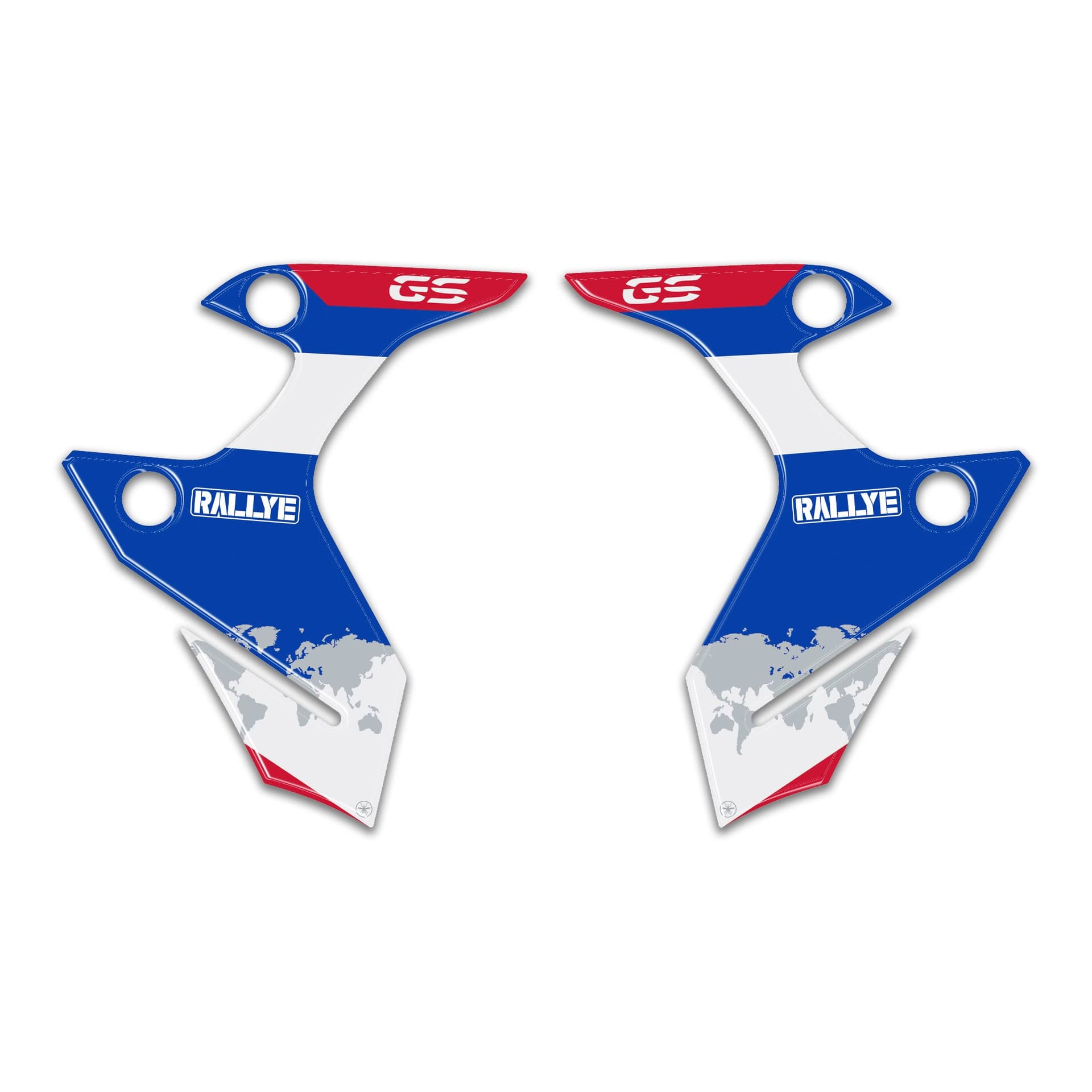 Adesivi 3D Deflettori moto compatibile con Bmw R1250GS Rallye 2022-2023 - 2