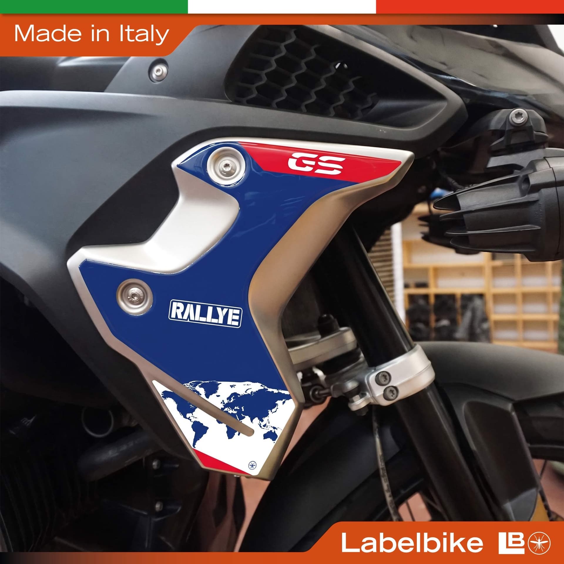 Adesivi 3D Deflettori moto compatibile con Bmw R1250GS Rallye 2022-2023 - 3