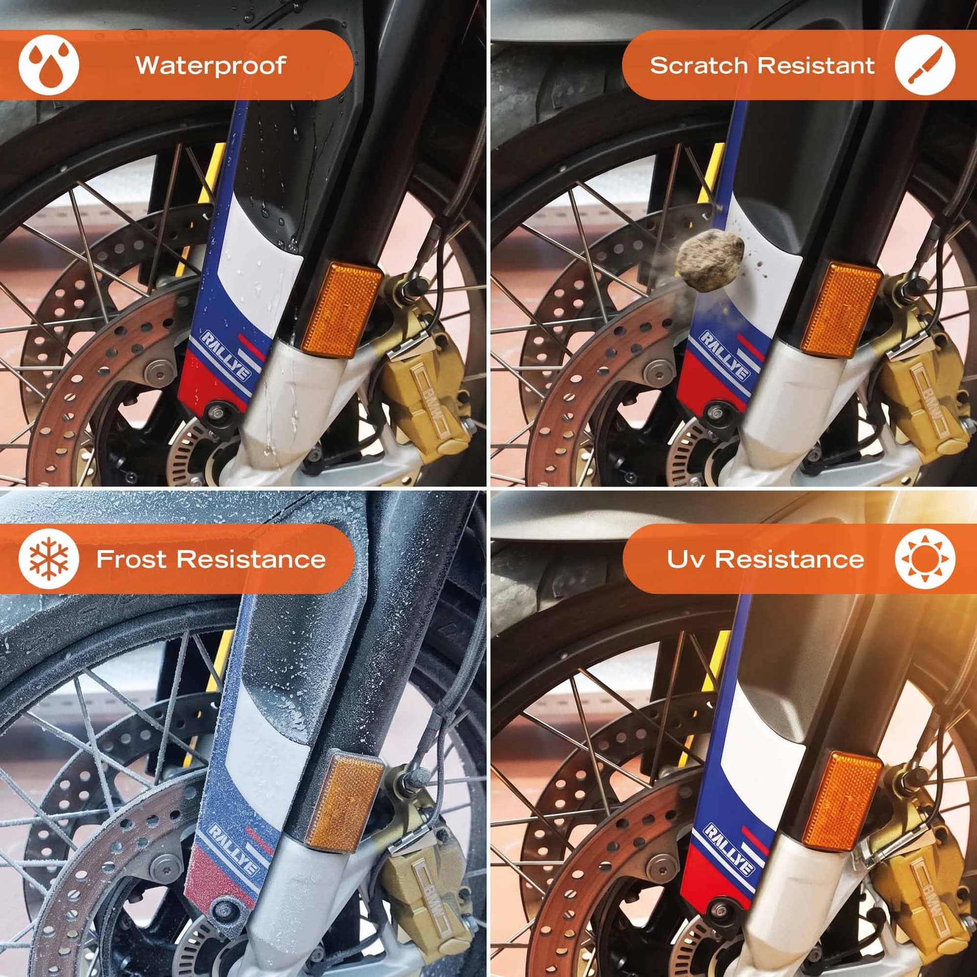 Adesivi 3D Parasteli moto compatibile con Bmw R1250GS Rallye 2022-2023 - 4