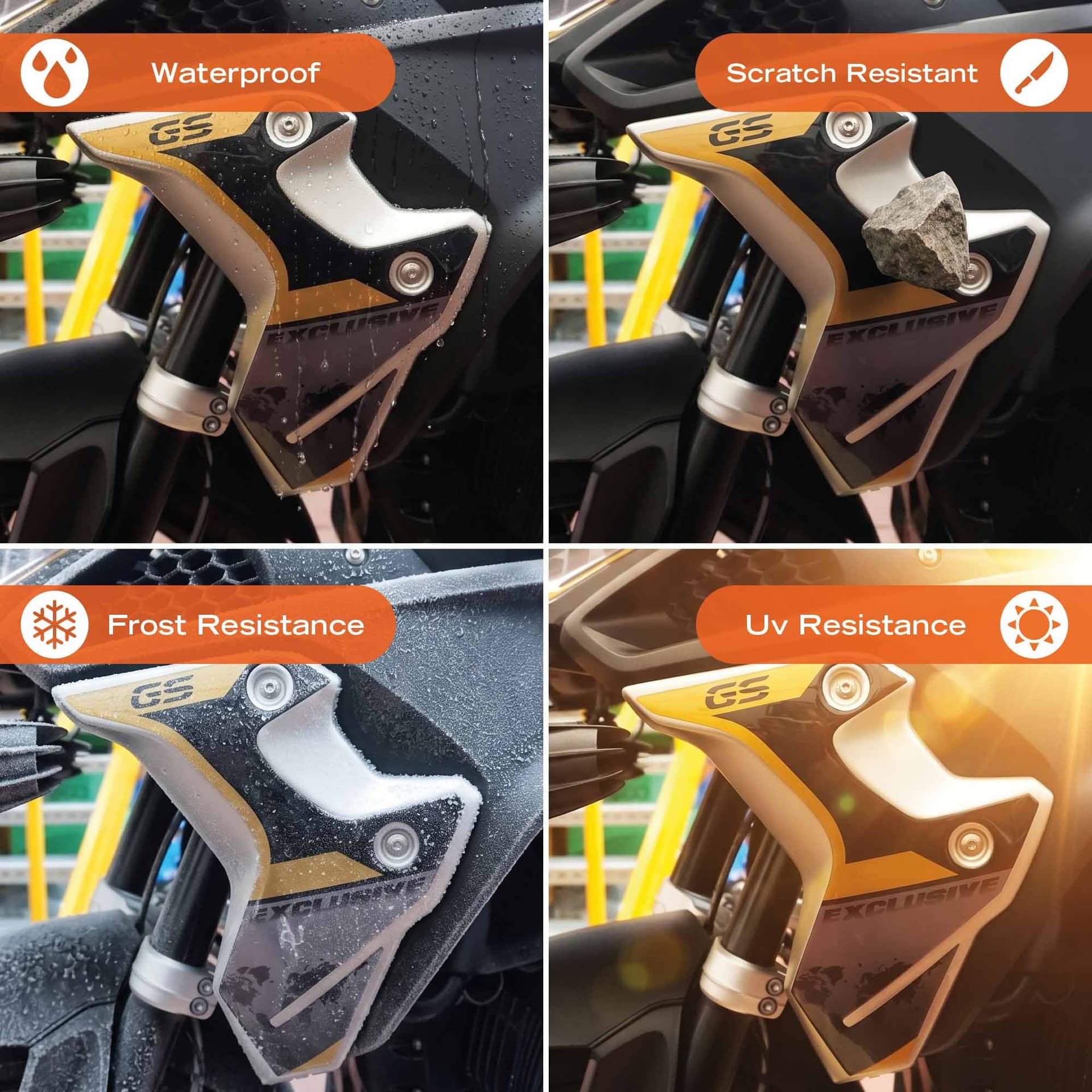 Adesivi 3D Deflettori moto compatibile con Bmw R1250GS Exclusive 2019-2020 - 4