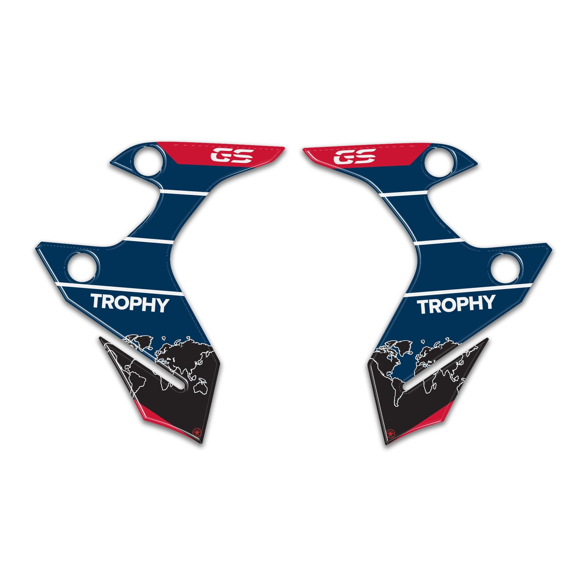 Adesivi 3D Deflettori moto compatibile con Bmw R 1250 GS Trophy 2023-2024 - 2