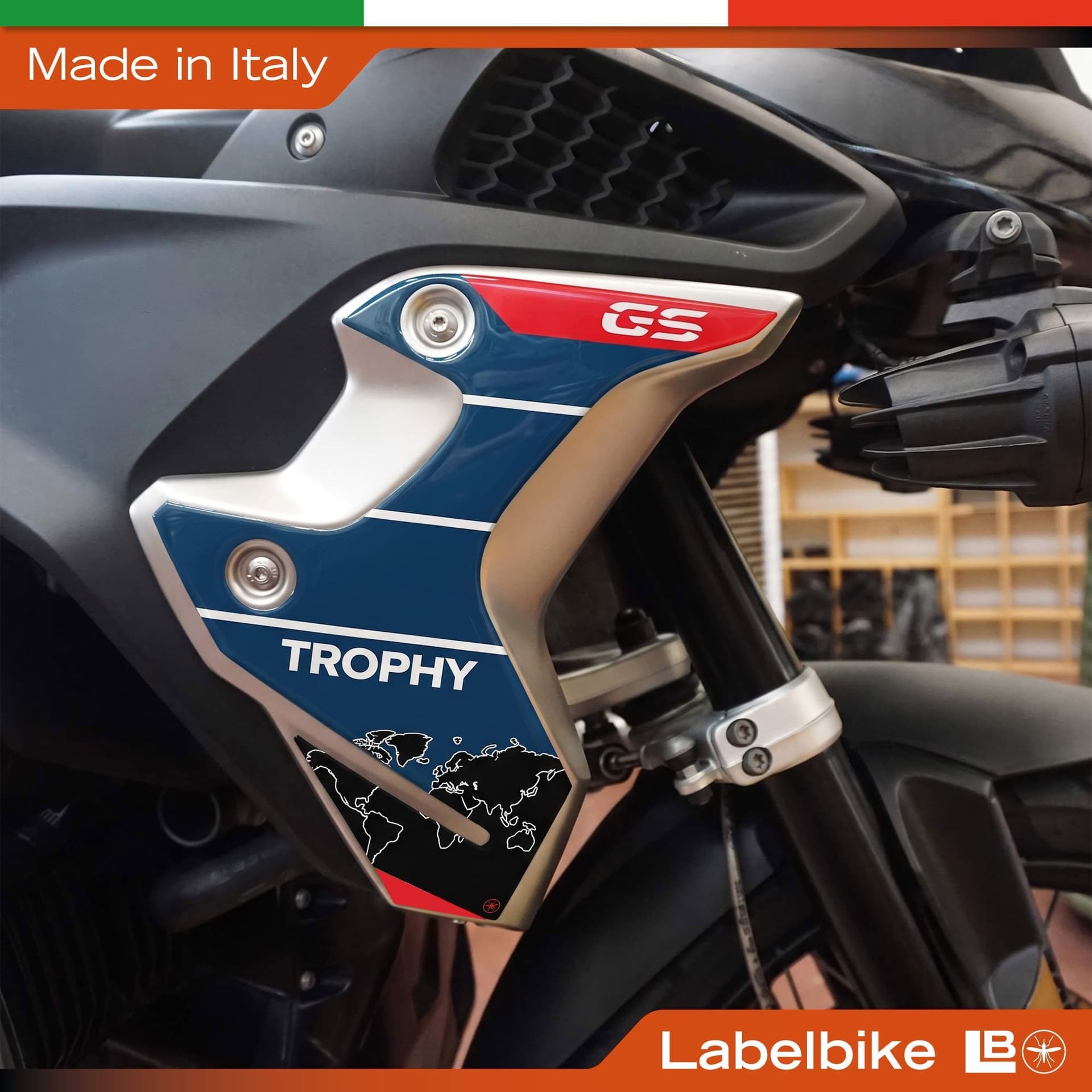 Adesivi 3D Deflettori moto compatibile con Bmw R 1250 GS Trophy 2023-2024 - 3