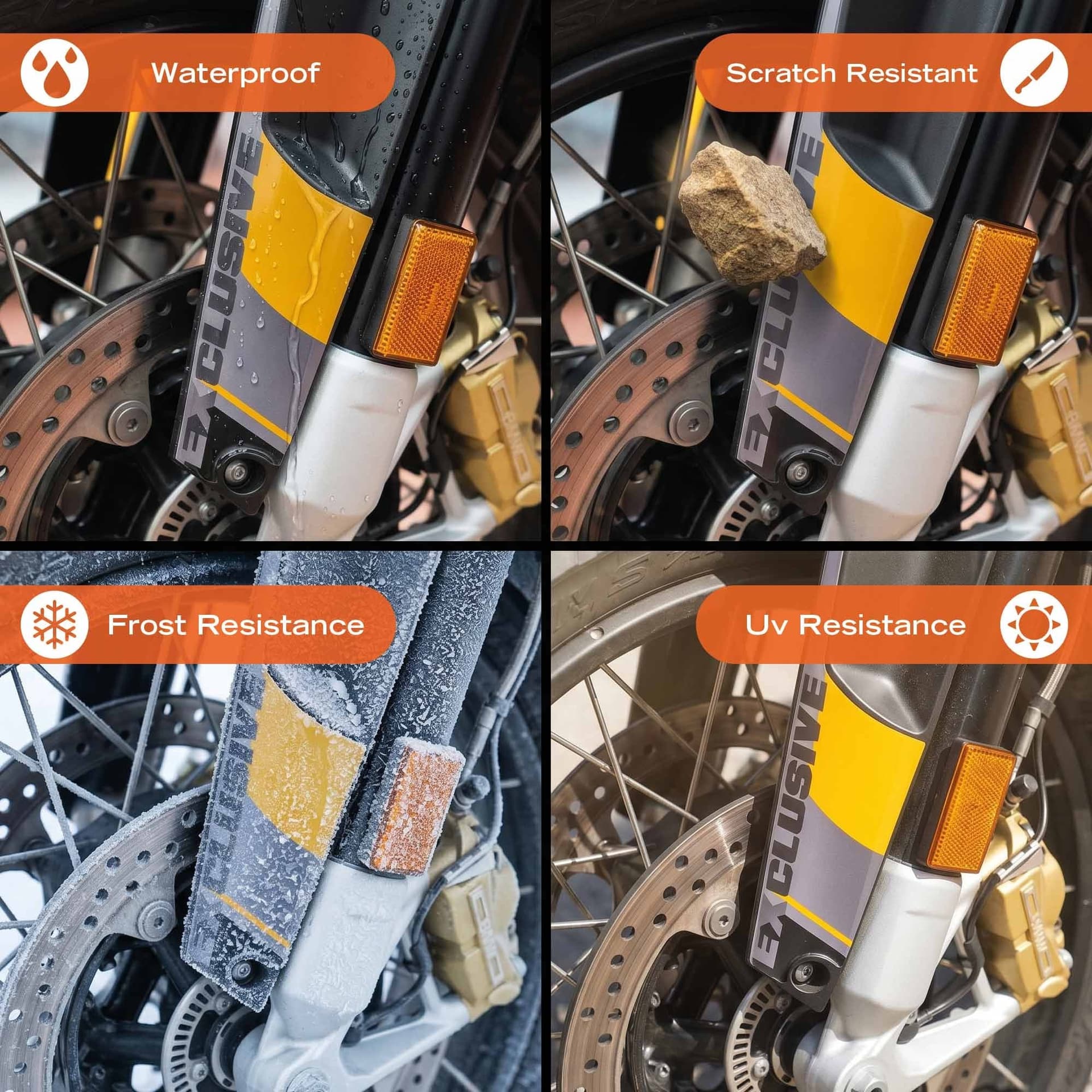 Adesivi 3D Parasteli moto compatibile con Bmw R1250 GS Exclusive 2019-2020 - 4