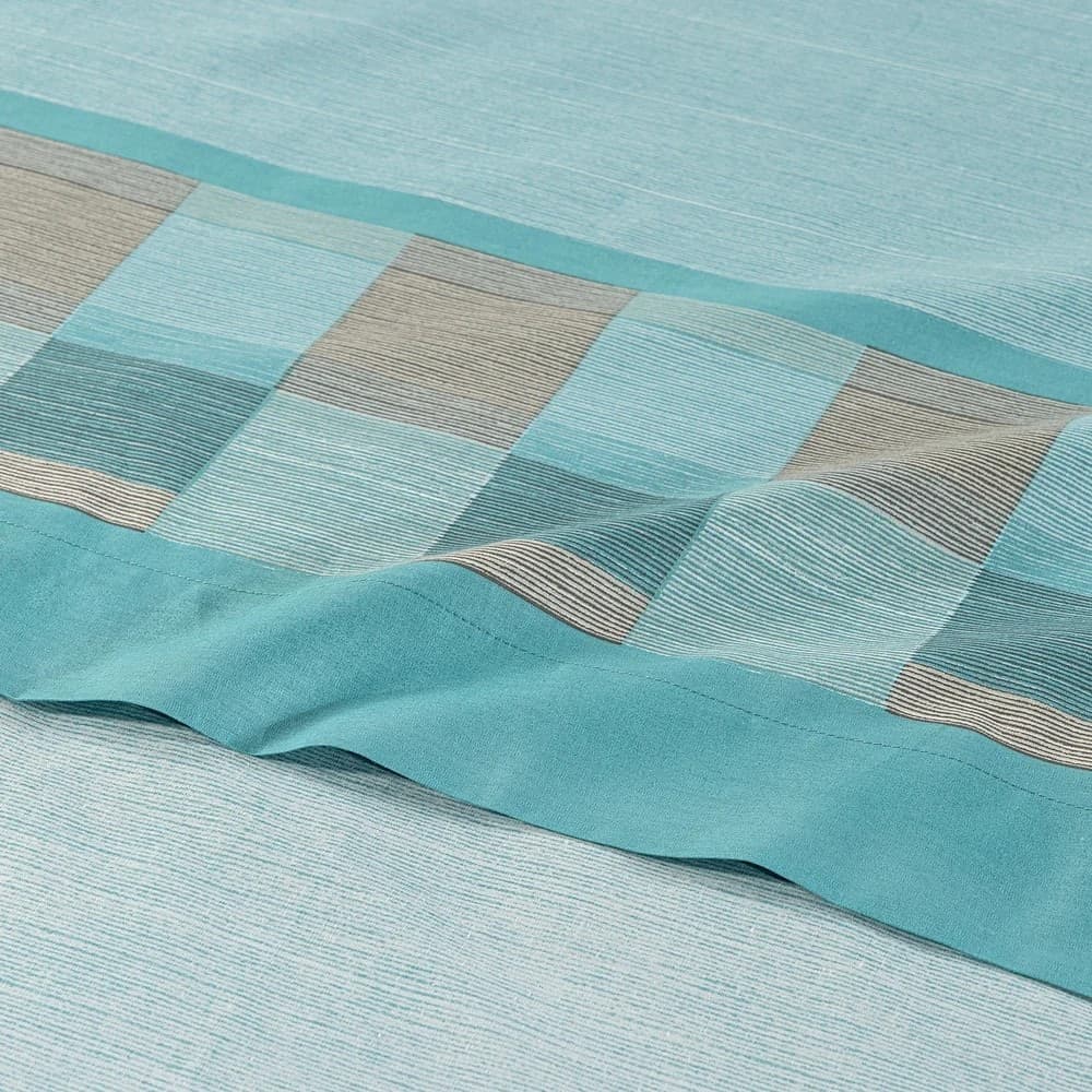 Completo Lenzuola Matrimoniale Oslo City Time in Cotone 250x280 Colore Anice - 4