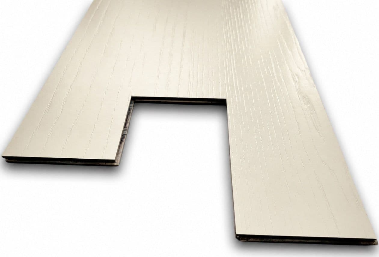 €18,99mq * STOCK GARBELOTTO * Lotto da 19mq di Parquet prefinito in rovere BIANCO Spazzolato SELECT 10x115x600/800 (3,5mm nobile) - 2