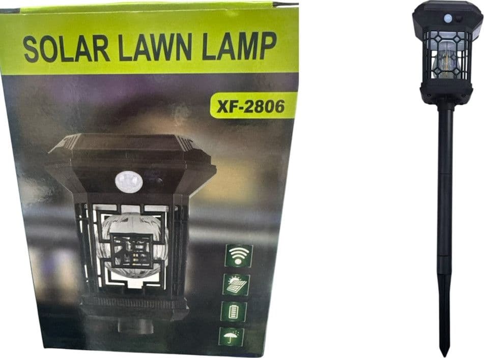LAMPADA SOLARE DA GIARDINO CON SENSORE DI MOVIMENTO PICCHETTO USO ESTERNO VIALETTI XF-2806 - 2