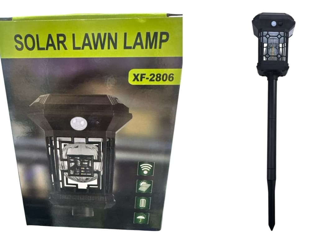LAMPADA SOLARE DA GIARDINO CON SENSORE DI MOVIMENTO PICCHETTO USO ESTERNO VIALETTI XF-2806 - 2