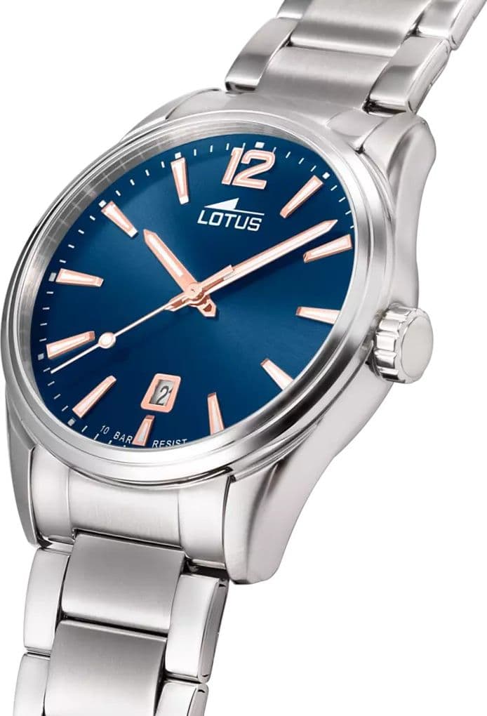 LOTUS   -  Orologio Uomo Minimalist azzurro bracciale in acciaio - 2