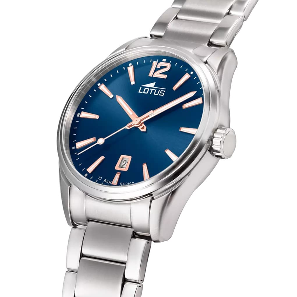 LOTUS   -  Orologio Uomo Minimalist azzurro bracciale in acciaio - 2