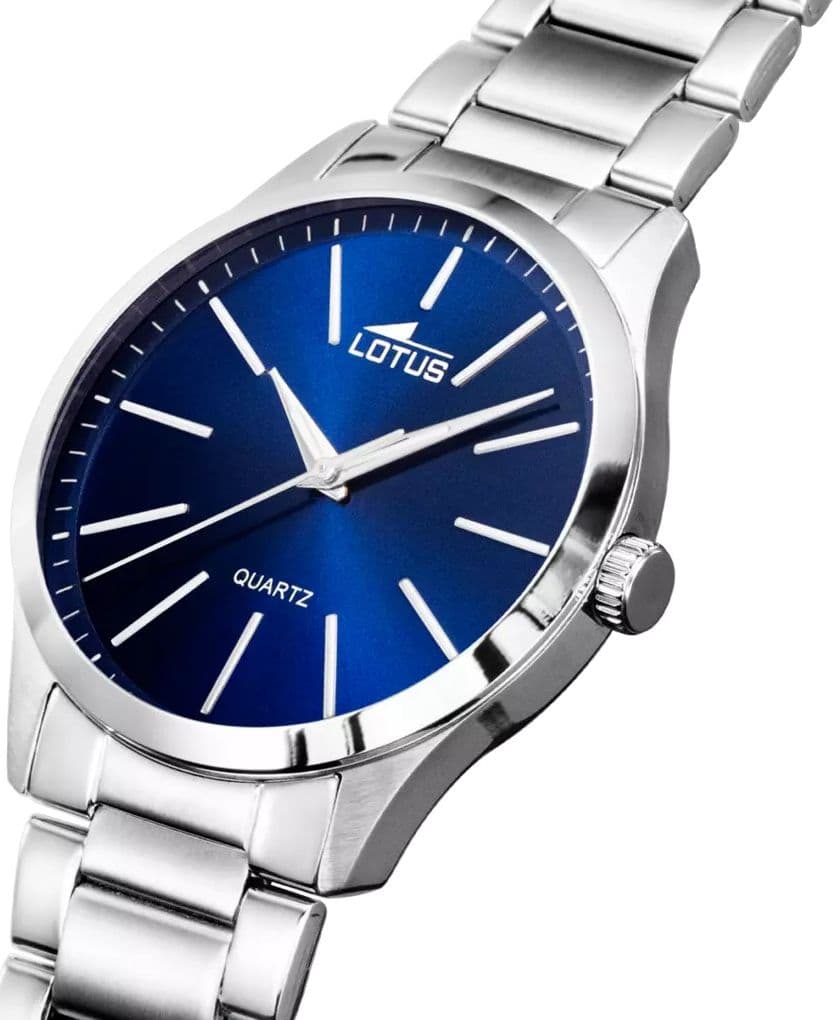 LOTUS   -  Orologio Uomo Minimalist azzurro, bracciale in acciaio - 2