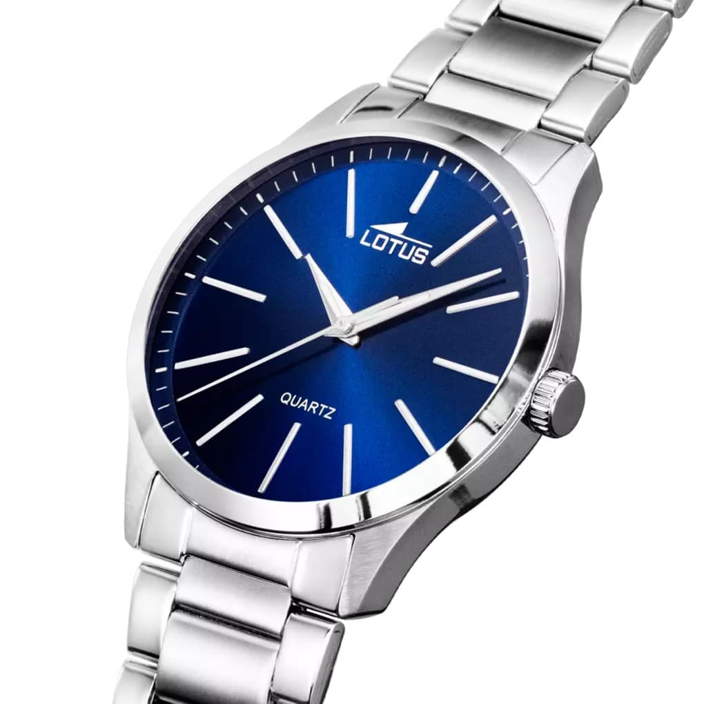 LOTUS   -  Orologio Uomo Minimalist azzurro, bracciale in acciaio - 2