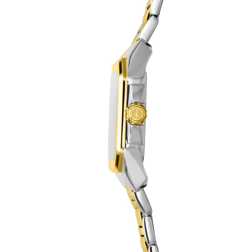 LOTUS   -  Orologio da donna Square Series bianco con bracciale in acciaio bicolore - 3