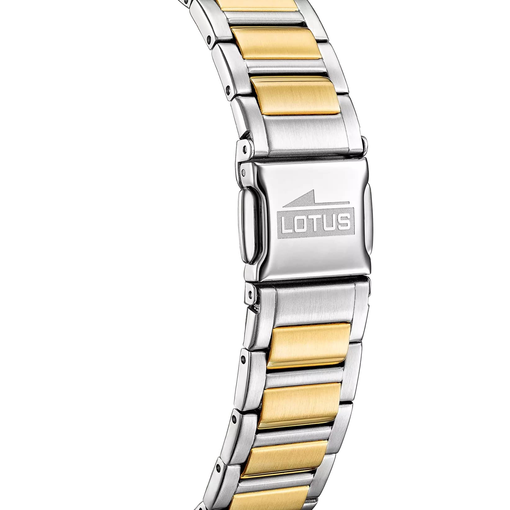LOTUS   -  Orologio da donna Square Series bianco con bracciale in acciaio bicolore - 4