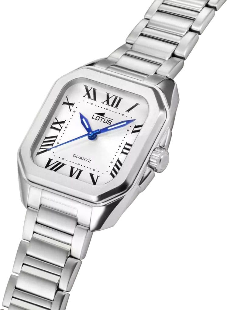 LOTUS   -  Orologio da donna Square Series bianco con bracciale in acciaio - 2