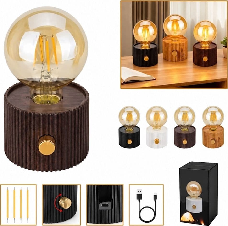 MINI LANTERNA LAMPADA DECORATIVA LAMPADINA STILE RETRÒ LUCE CALDA NOTTURNA DA CAMPEGGIO - 2