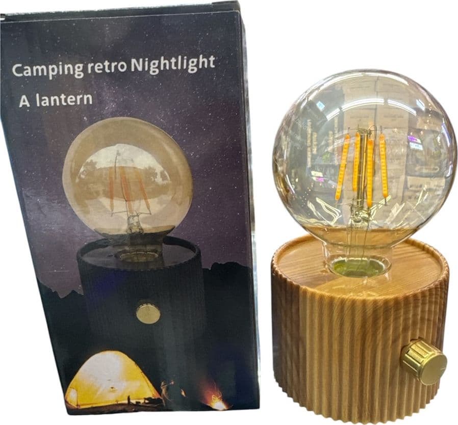 MINI LANTERNA LAMPADA DECORATIVA LAMPADINA STILE RETRÒ LUCE CALDA NOTTURNA DA CAMPEGGIO - 3