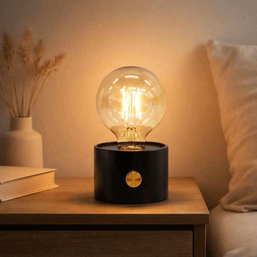 MINI LANTERNA LAMPADA DECORATIVA LAMPADINA STILE RETRÒ LUCE CALDA NOTTURNA DA CAMPEGGIO - 4