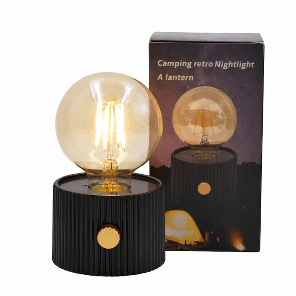 MINI LANTERNA LAMPADA DECORATIVA LAMPADINA STILE RETRÒ LUCE CALDA NOTTURNA DA CAMPEGGIO - 5