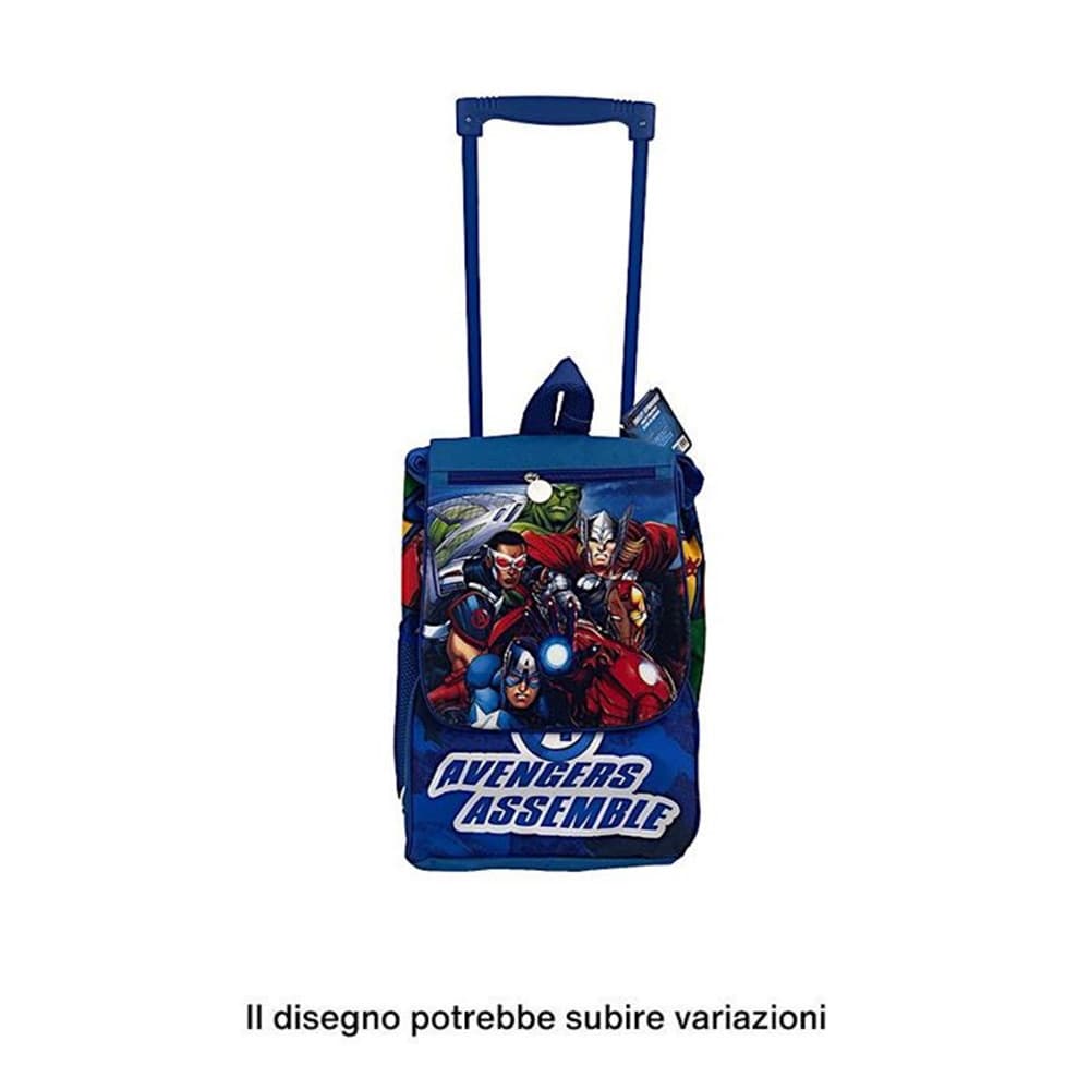 ZAINO TROLLEY ESTENSIBILE 40CM AVENGERS MANICO TELESCOPICO PER SCUOLA ELEMENTARE 672545A - 2