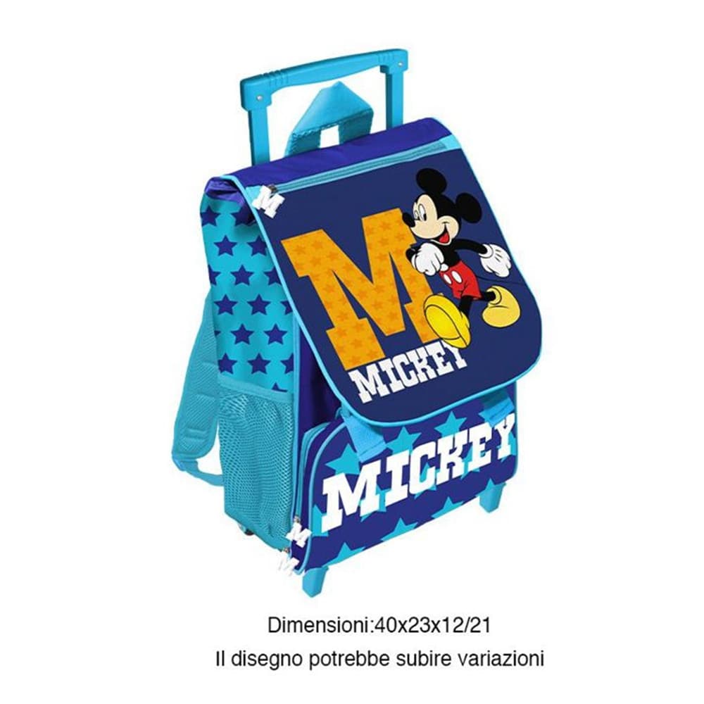 ZAINO TROLLEY ESTENSIBILE 40CM TOPOLINO MICKEY MANICO TELESCOPICO SCUOLA ELEMENTARE 672576A - 2