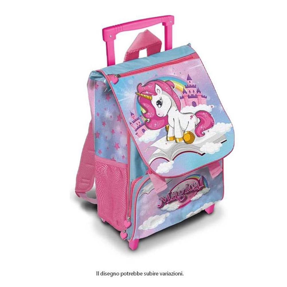 ZAINO TROLLEY ESTENSIBILE 40CM UNICORNO MAGICAL MANICO TELESCOPICO SCUOLA ELEMENTARE 733153 - 2