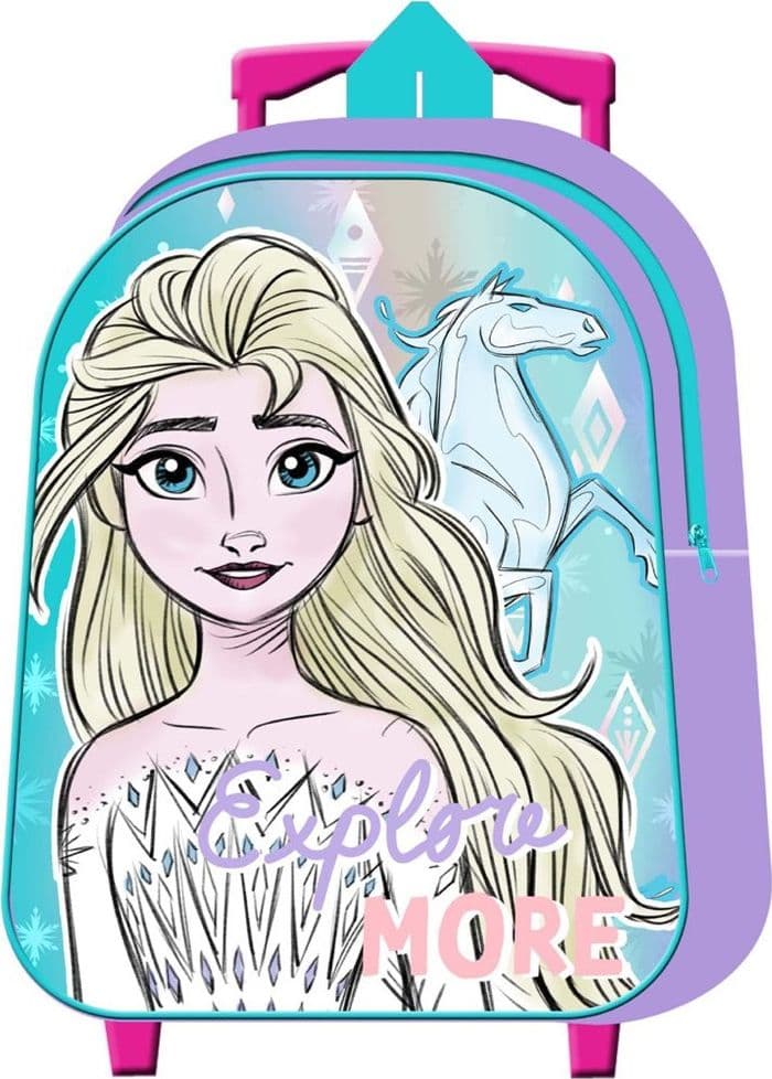 ZAINO ASILO TROLLEY ELSA FROZEN PER BAMBINE ZAINETTO VIAGGI SCUOLA VACANZE 1000ET281404