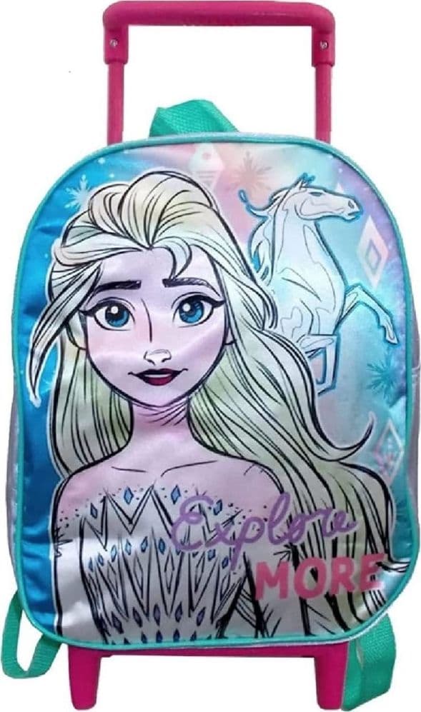 ZAINO ASILO TROLLEY ELSA FROZEN PER BAMBINE ZAINETTO VIAGGI SCUOLA VACANZE 1000ET281404 - 3