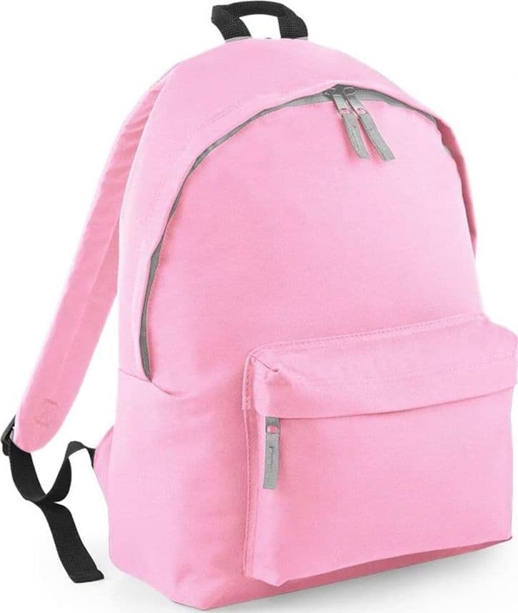 ZAINO UNISEX TINTA UNITA ZAINETTO SPORTIVO CON TASCA FRONTALE ZIP PER SCUOLA TEMPO LIBERO - 2