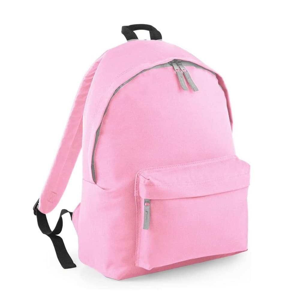 ZAINO UNISEX TINTA UNITA ZAINETTO SPORTIVO CON TASCA FRONTALE ZIP PER SCUOLA TEMPO LIBERO - 2