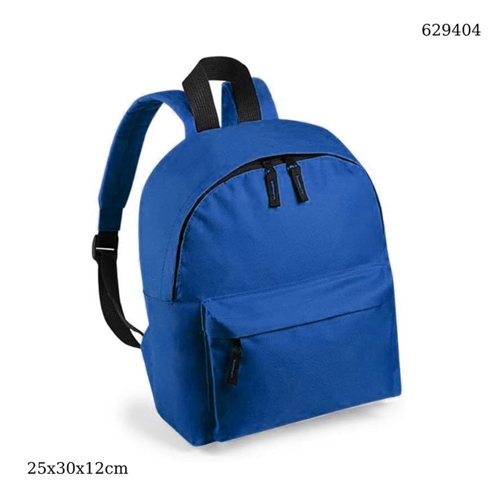 ZAINO UNISEX TINTA UNITA ZAINETTO SPORTIVO CON TASCA FRONTALE ZIP PER SCUOLA TEMPO LIBERO - 11