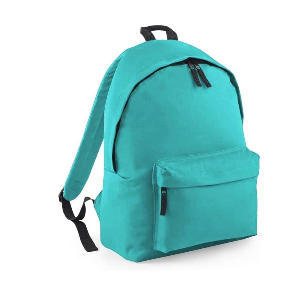 ZAINO UNISEX TINTA UNITA ZAINETTO SPORTIVO CON TASCA FRONTALE ZIP PER SCUOLA TEMPO LIBERO - 12