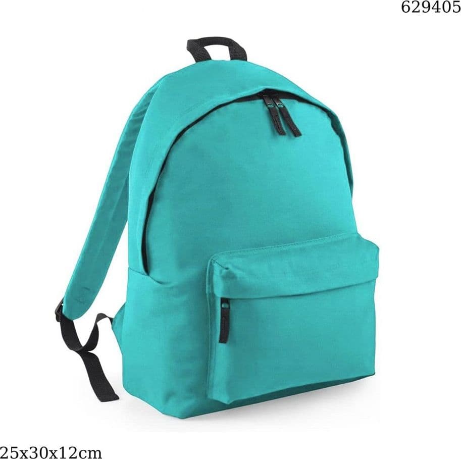 ZAINO UNISEX TINTA UNITA ZAINETTO SPORTIVO CON TASCA FRONTALE ZIP PER SCUOLA TEMPO LIBERO - 13