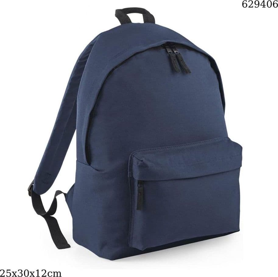 ZAINO UNISEX TINTA UNITA ZAINETTO SPORTIVO CON TASCA FRONTALE ZIP PER SCUOLA TEMPO LIBERO - 15