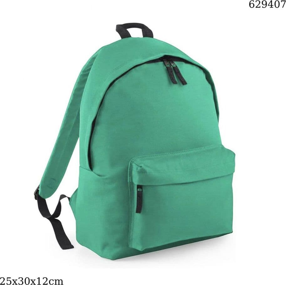 ZAINO UNISEX TINTA UNITA ZAINETTO SPORTIVO CON TASCA FRONTALE ZIP PER SCUOLA TEMPO LIBERO - 18