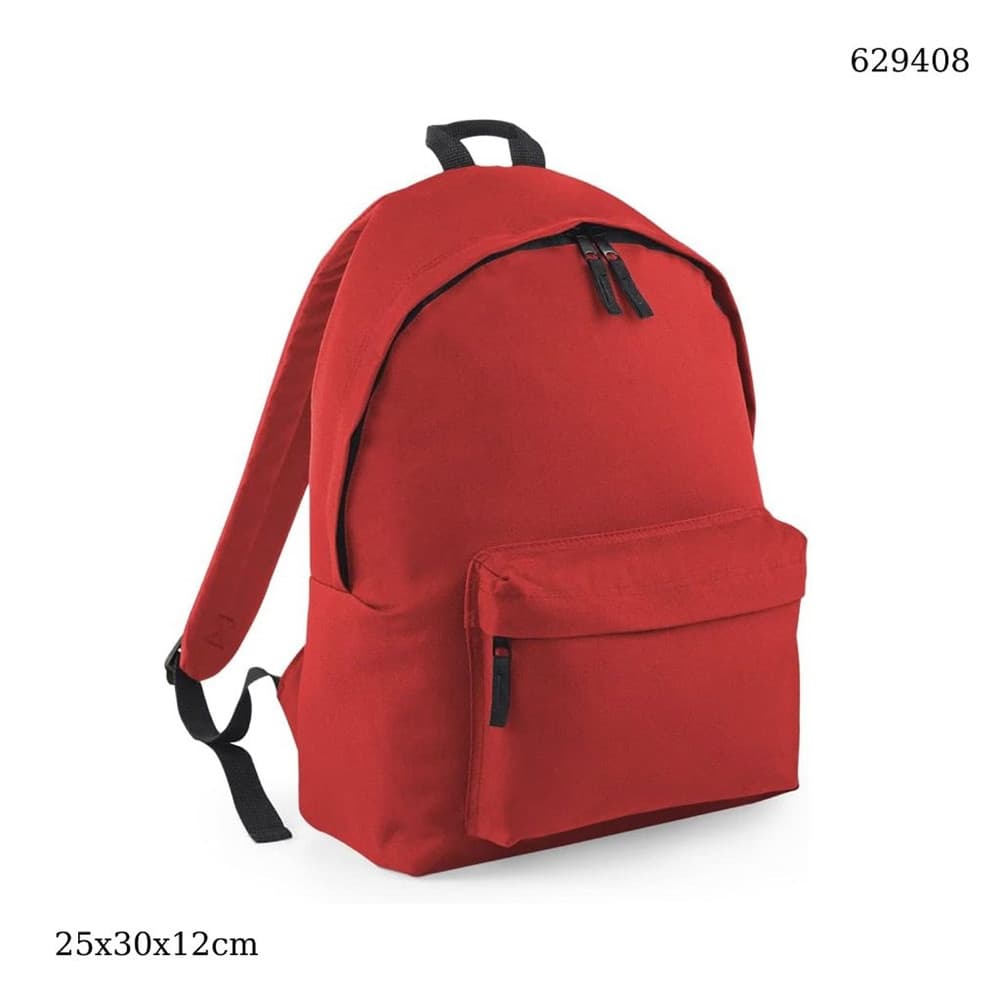 ZAINO UNISEX TINTA UNITA ZAINETTO SPORTIVO CON TASCA FRONTALE ZIP PER SCUOLA TEMPO LIBERO - 20