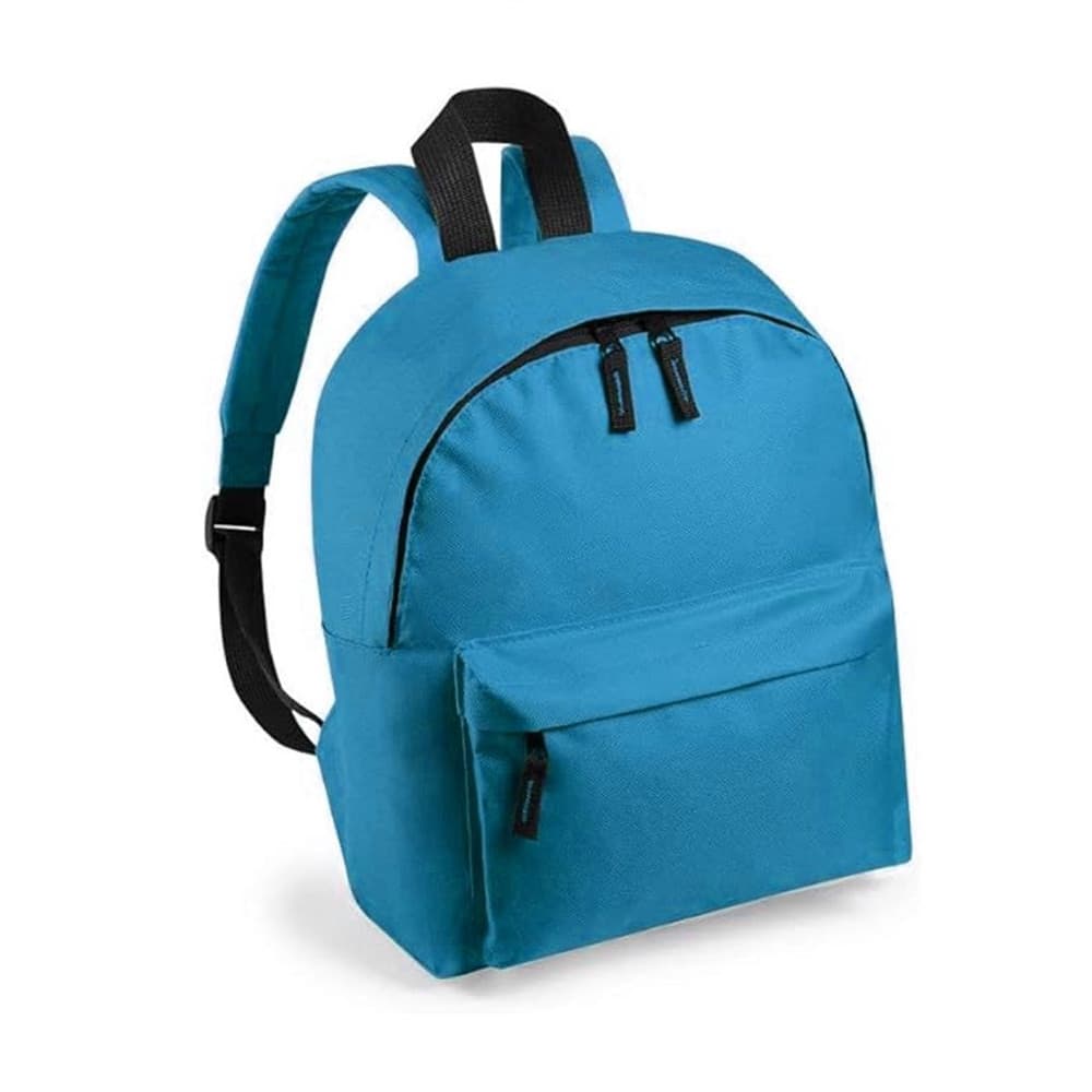 ZAINO UNISEX TINTA UNITA ZAINETTO SPORTIVO CON TASCA FRONTALE ZIP PER SCUOLA TEMPO LIBERO - 6