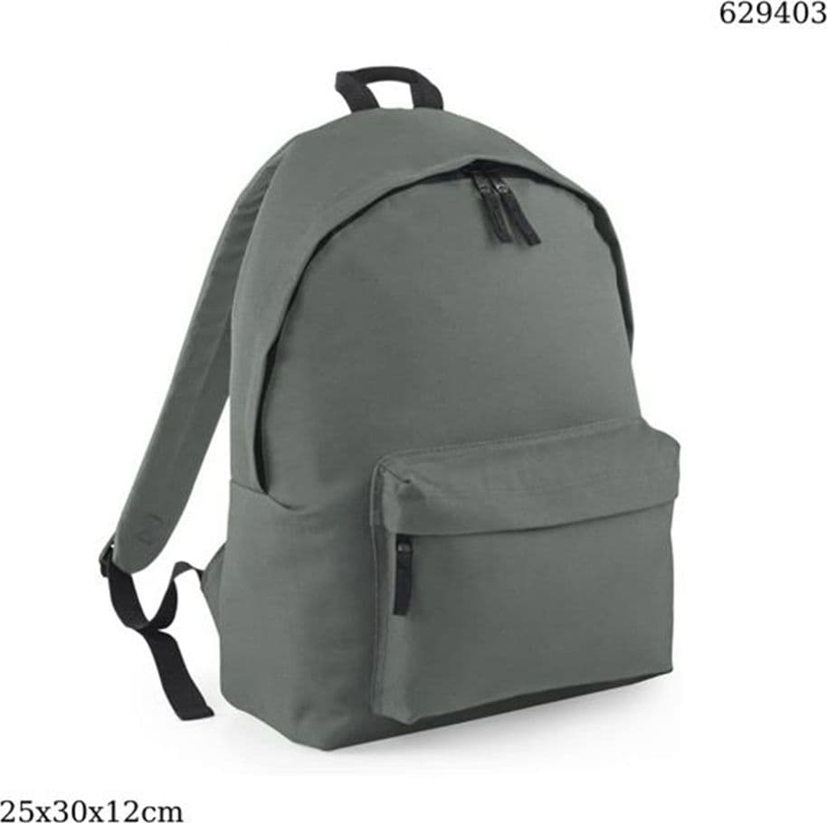 ZAINO UNISEX TINTA UNITA ZAINETTO SPORTIVO CON TASCA FRONTALE ZIP PER SCUOLA TEMPO LIBERO - 9