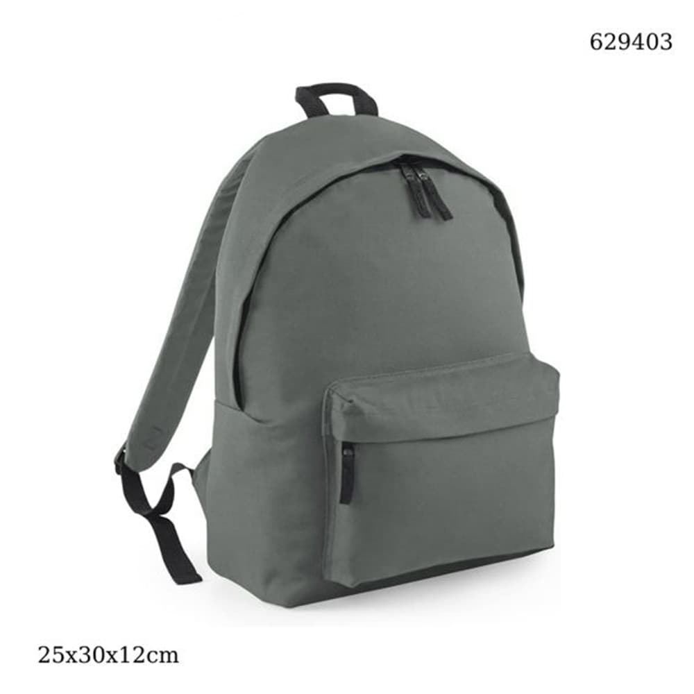 ZAINO UNISEX TINTA UNITA ZAINETTO SPORTIVO CON TASCA FRONTALE ZIP PER SCUOLA TEMPO LIBERO - 9