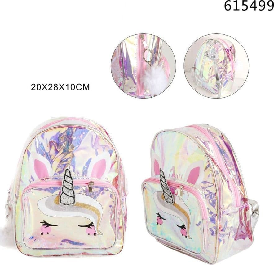 ZAINO OLOGRAFICO DESIGN UNICORNO ZAINETTO BORSA SCOLASTICA PER RAGAZZE VIAGGIO 615499 - 3