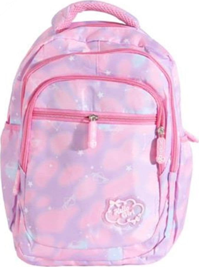 ZAINO BORSA MULTITASCA IN TESSUTO PER SCUOLA GRAFICA COLORATA 30,5X45X20CM 3 COLORI 616776 - 3
