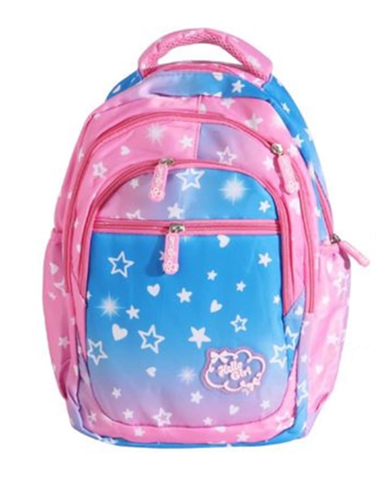 ZAINO BORSA MULTITASCA IN TESSUTO PER SCUOLA GRAFICA COLORATA 30,5X45X20CM 3 COLORI 616776 - 4
