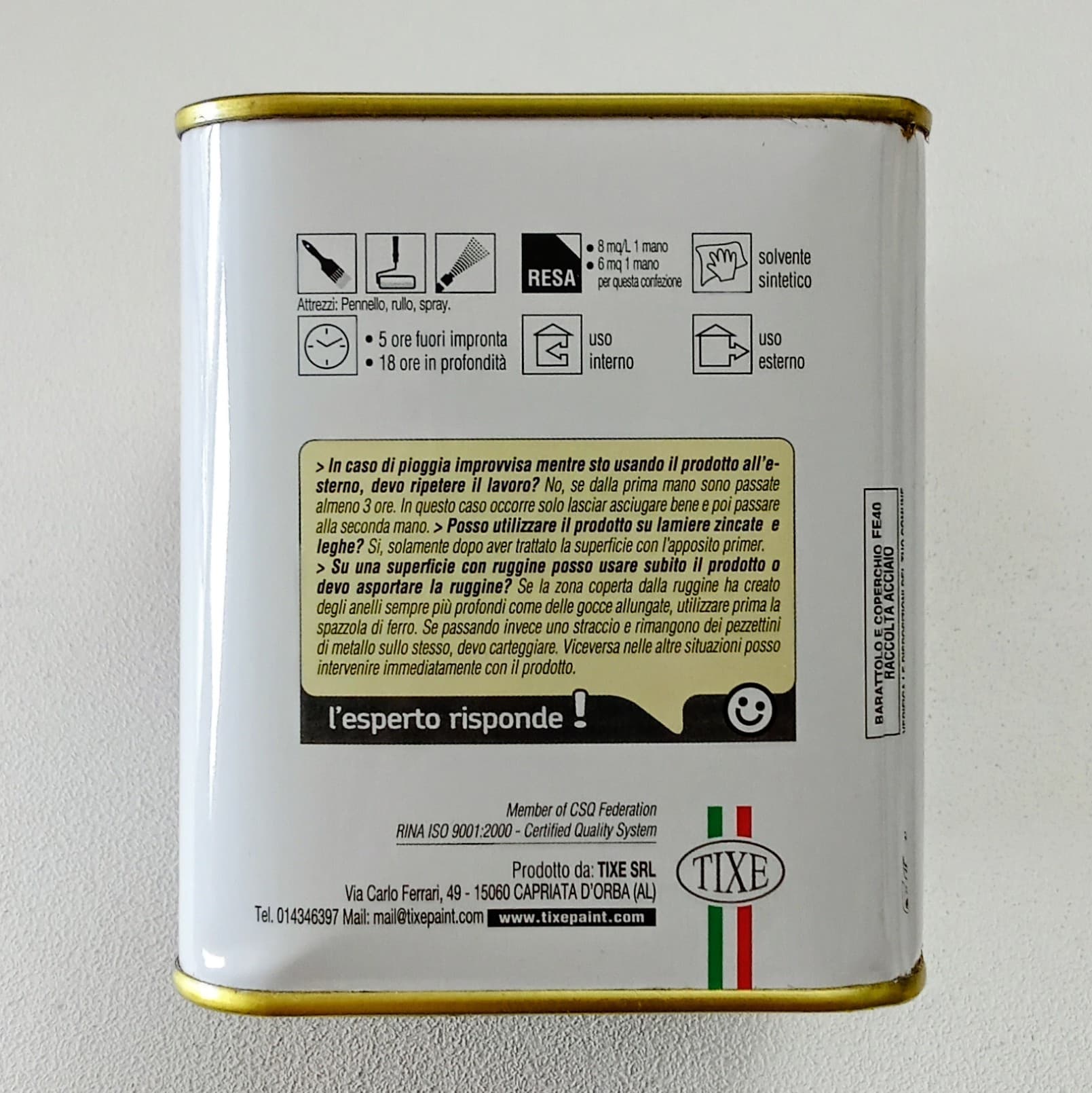 Geltix 750ml grigio ghisa smalto micaceo gel base solvente diretto su ruggine 2 in 1 - 2